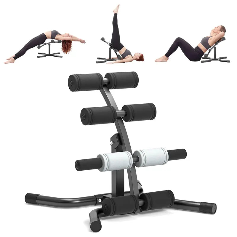 RELIFE Mini Inversion Table - Compact Steel Frame Home Workout Equipment, Unisex at Home Gym Gear, Space-Saving Back Extension Machine with Foam Rollers, 330 LBS Capacity Abdominal Core Trainer