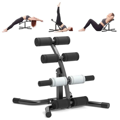RELIFE Mini Inversion Table - Compact Steel Frame Home Workout Equipment, Unisex at Home Gym Gear, Space-Saving Back Extension Machine with Foam Rollers, 330 LBS Capacity Abdominal Core Trainer