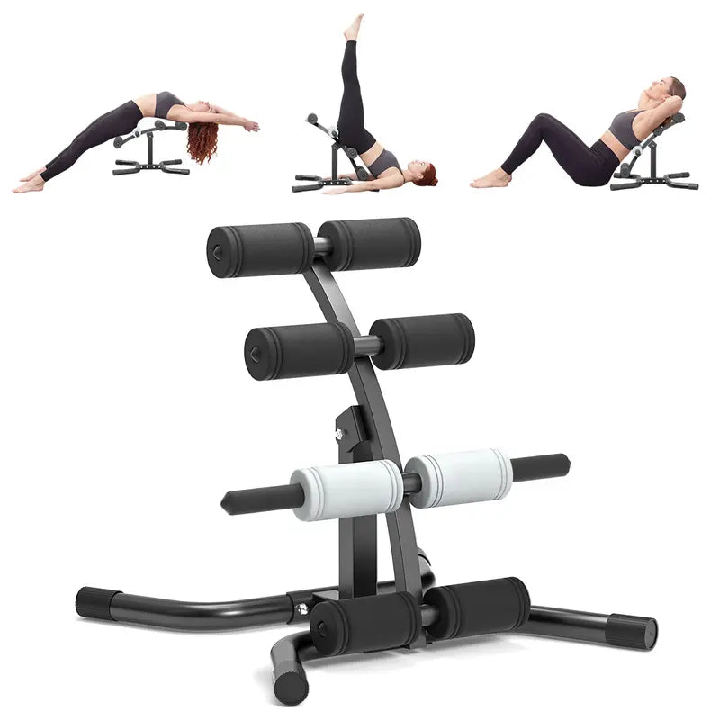 RELIFE Mini Inversion Table - Compact Steel Frame Home Workout Equipment, Unisex at Home Gym Gear, Space-Saving Back Extension Machine with Foam Rollers, 330 LBS Capacity Abdominal Core Trainer