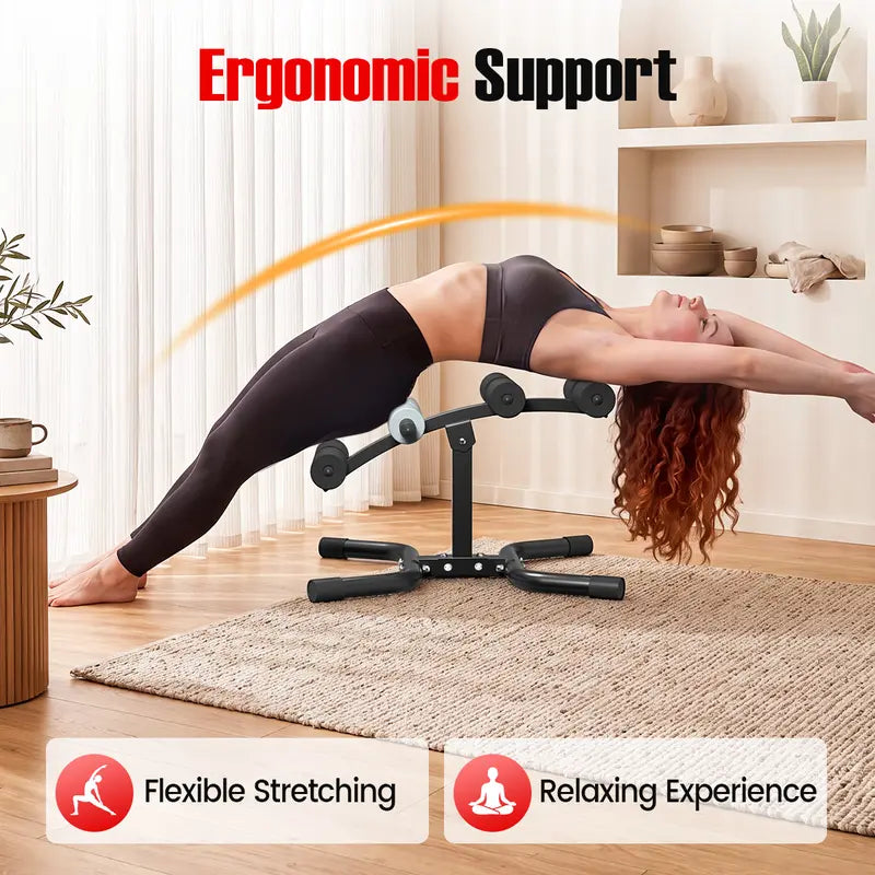 RELIFE Mini Inversion Table - Compact Steel Frame Home Workout Equipment, Unisex at Home Gym Gear, Space-Saving Back Extension Machine with Foam Rollers, 330 LBS Capacity Abdominal Core Trainer